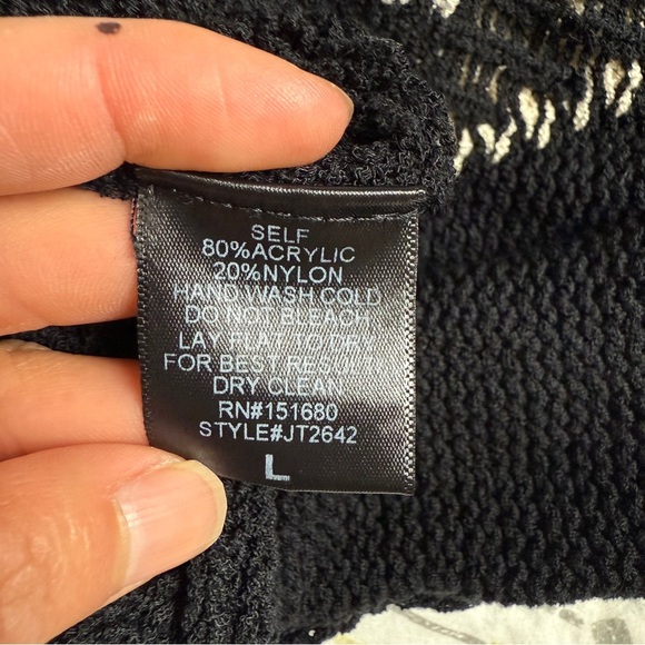 Storia Lightning Bolt Knit Sweater Tank Black Size Large - Picture 7 of 7